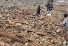 صورة تدمير حصن تاريخي في محافظة البيضاء اليمنية