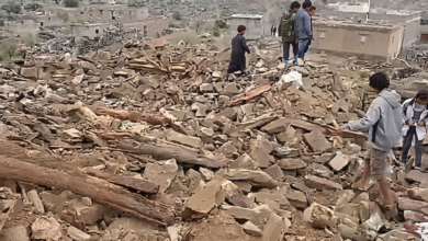 صورة تدمير حصن تاريخي في محافظة البيضاء اليمنية